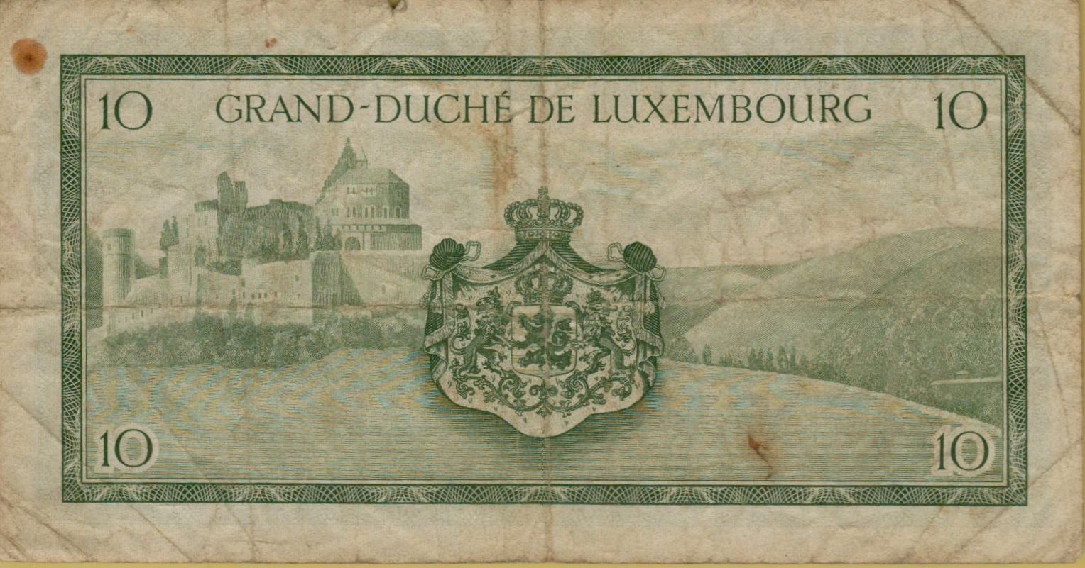 Luxembourg 10 1954 VF- P-48/a3